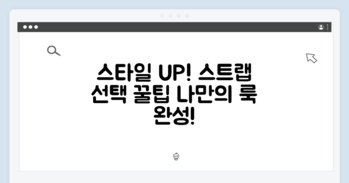 스타일을 더하다: 스트랩 선택