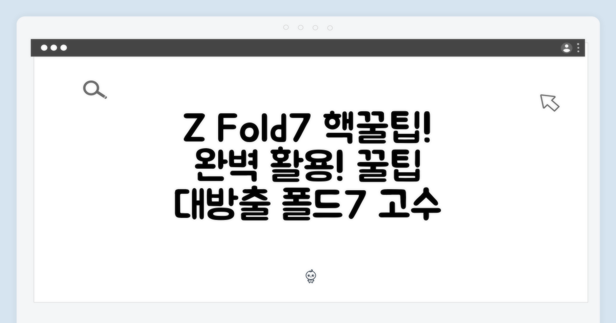 Z폴드7 완벽 활용법