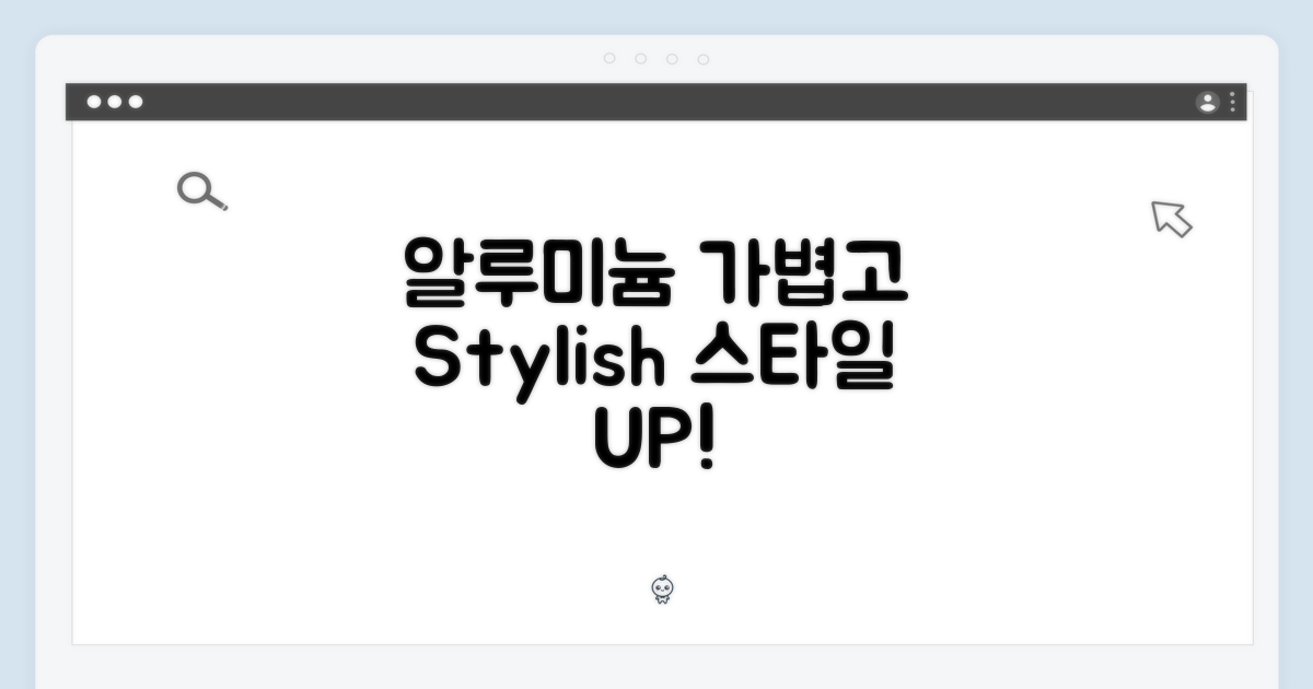 알루미늄, 가볍고 스타일리시한 선택