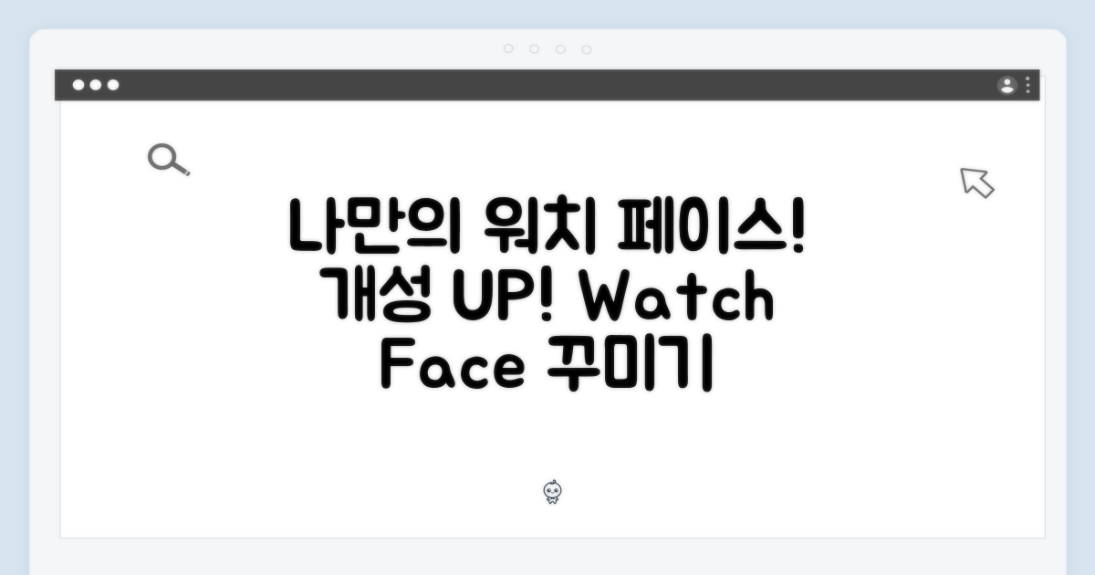 개성을 표현하는 워치 페이스