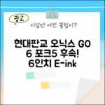 현대판교점: 오닉스 GO 6, 포크5 후속! 6인치 이북리더기 완벽 분석
