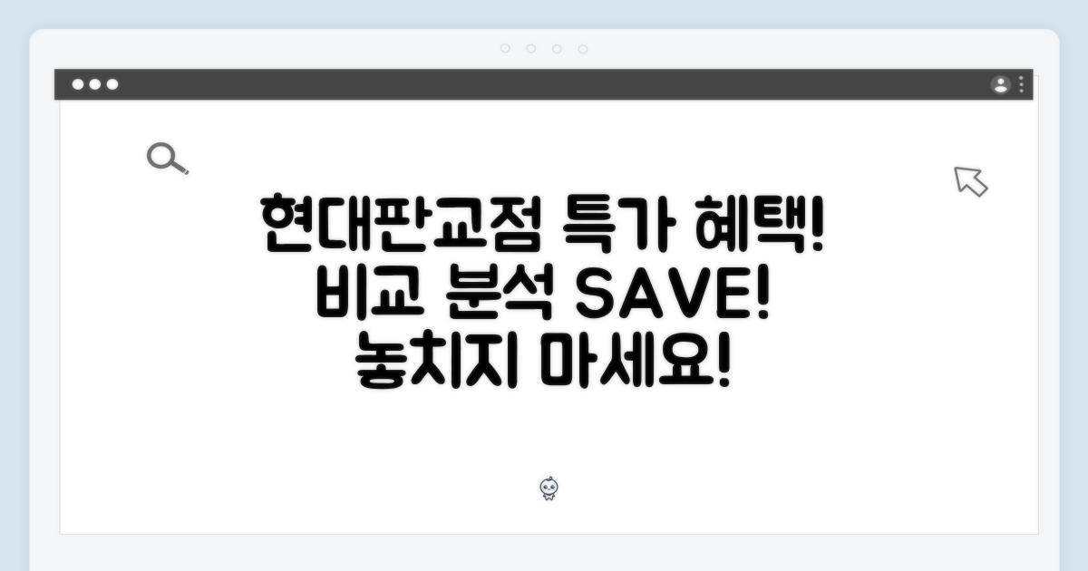 현대판교점, 특가 혜택 비교