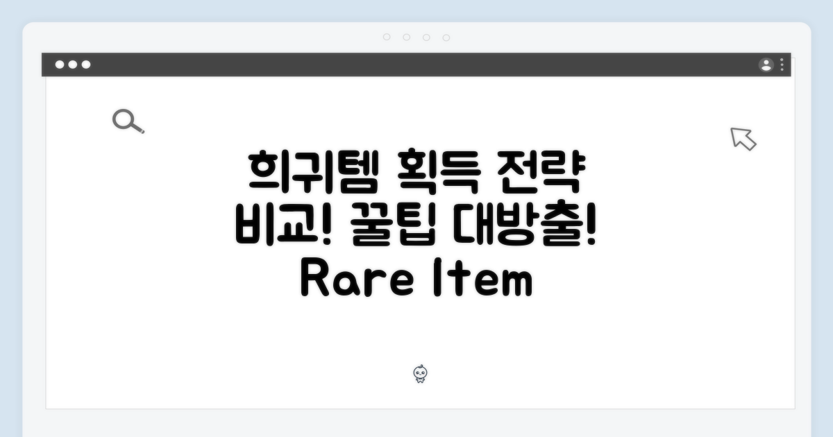 희귀템 획득 전략 비교