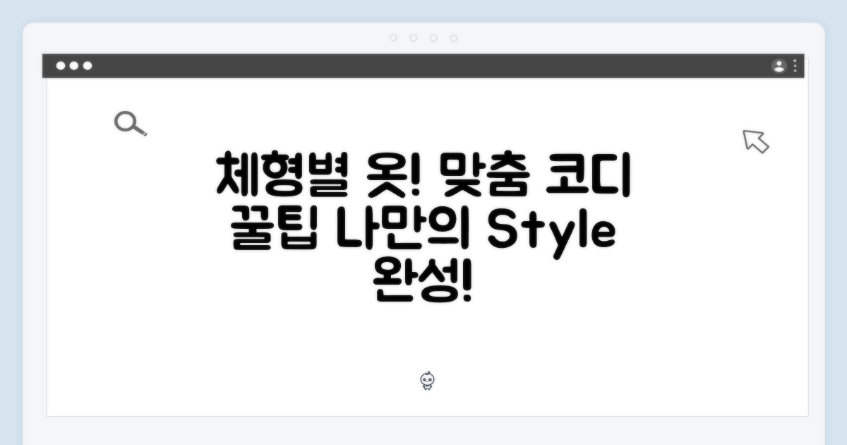 체형별 맞춤 코디 제안