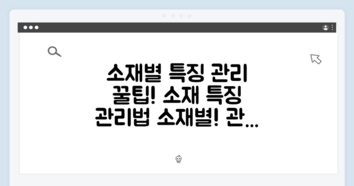 소재별 특징과 관리법