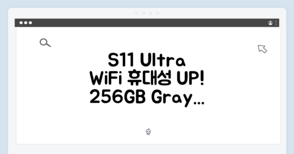 갤럭시탭 S11 울트라 WiFi 256GB 그레이: 휴대성과 편의성을 높인 디자인