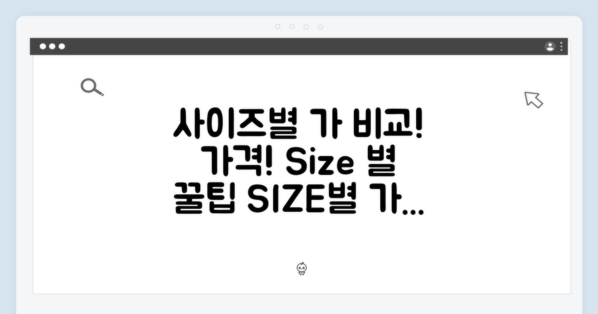 사이즈별 가격 비교!