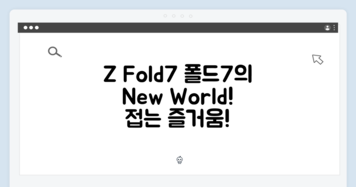 Z 폴드7의 세계로!
