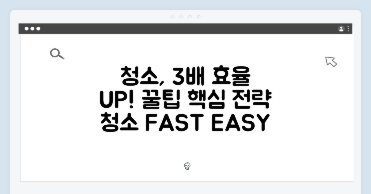 청소 효율 극대화 전략 3가지