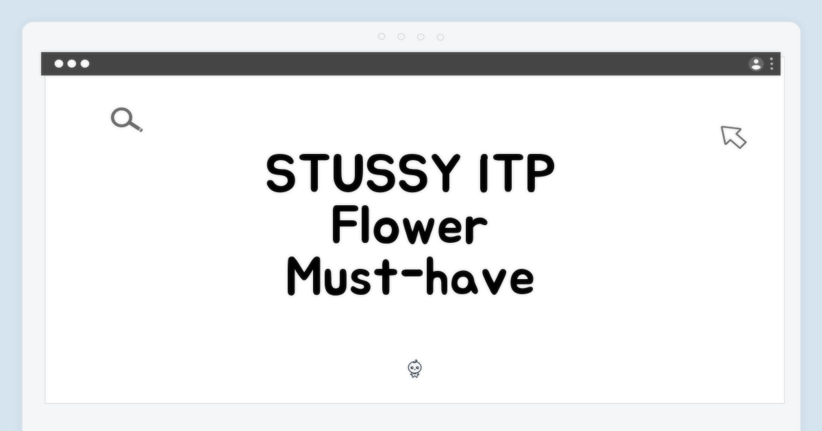 놀라운 스투시 ITP 플라워 티셔츠 (1904894)!