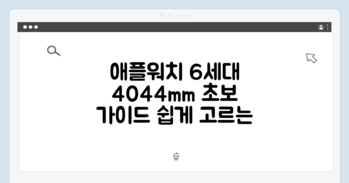 애플워치 6세대: 초보도 40mm/44mm 골라 쉽게!