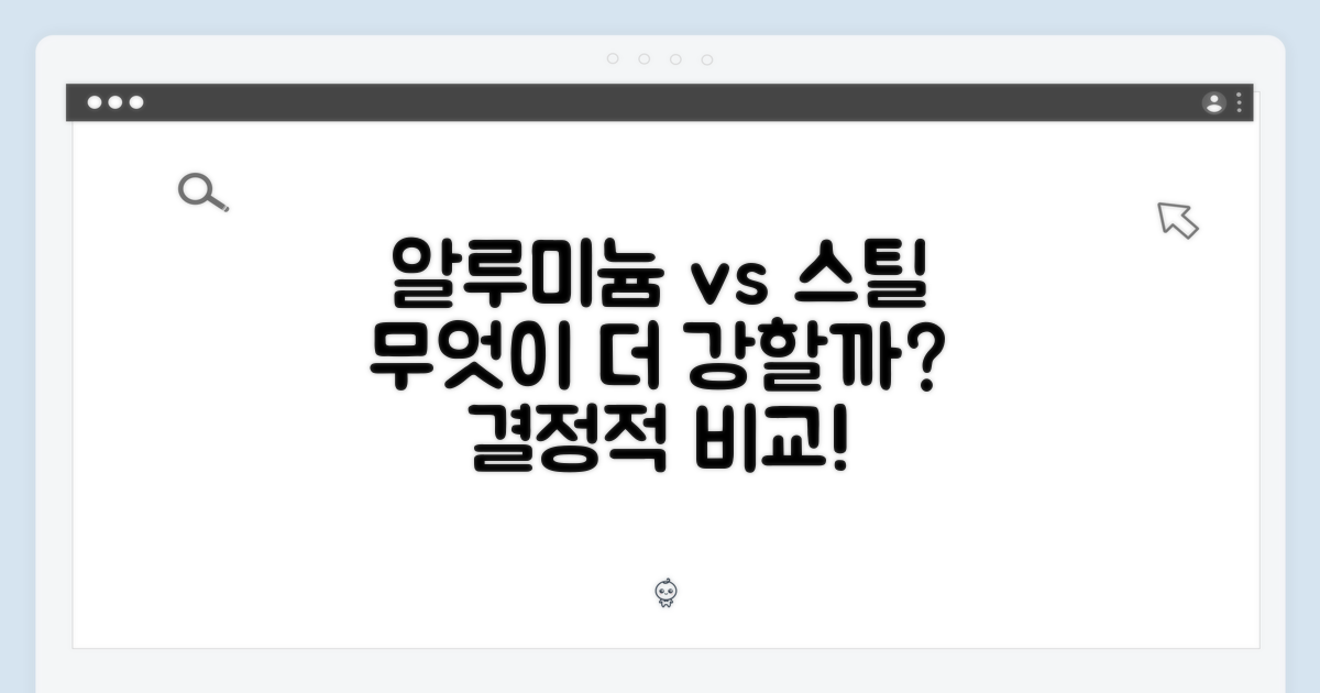 알루미늄 vs 스틸, 비교해봐요!