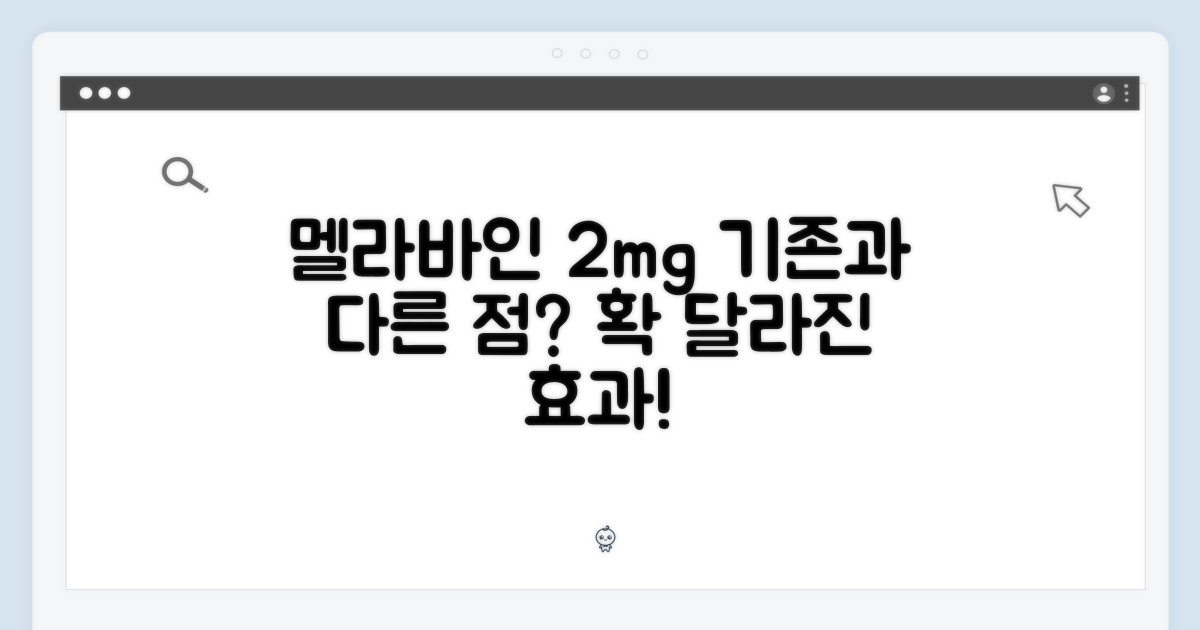 멜라바인 2mg: 기존과 다른 점