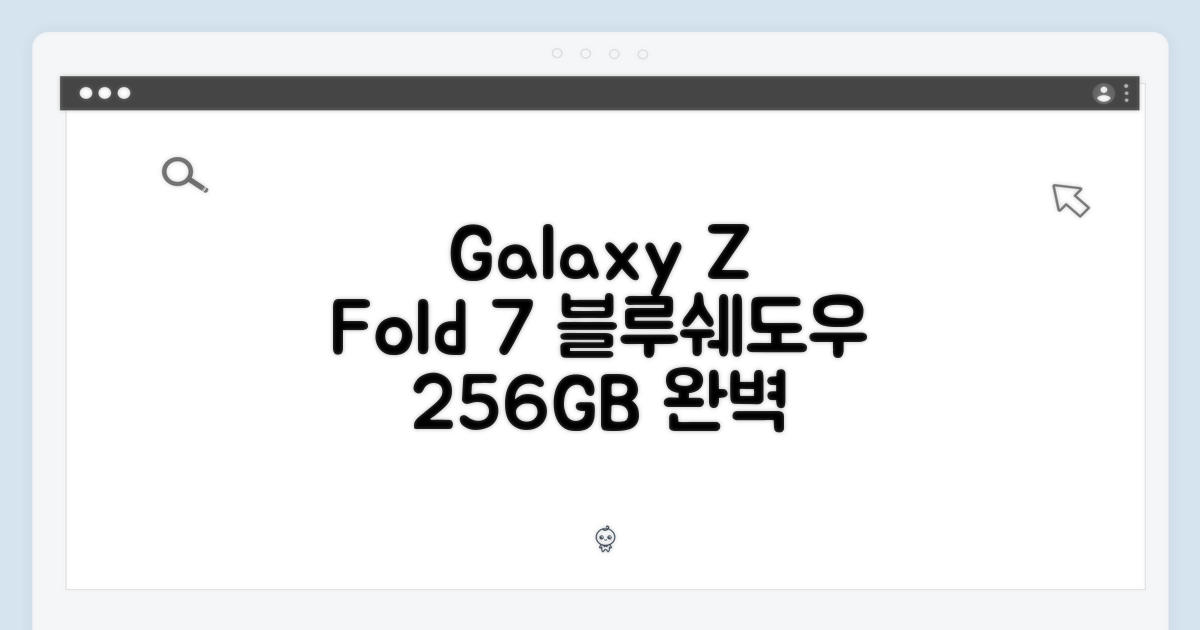 갤럭시 Z 폴드7 블루쉐도우 256GB 자급제: 완벽 가이드
