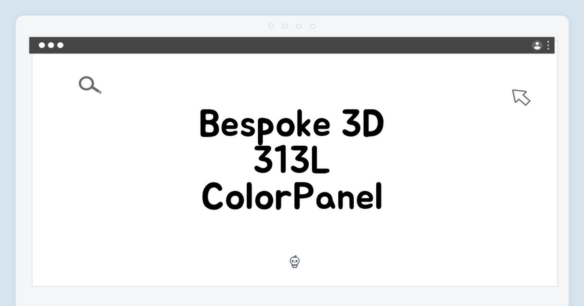 비스포크 3도어 313L, 색상/패널 선택! 초보자도 OK
