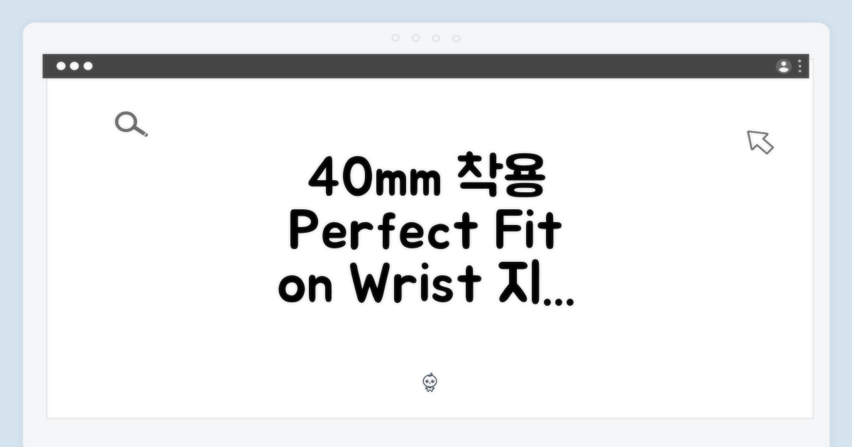 40mm, 손목에 완벽하게 맞추세요