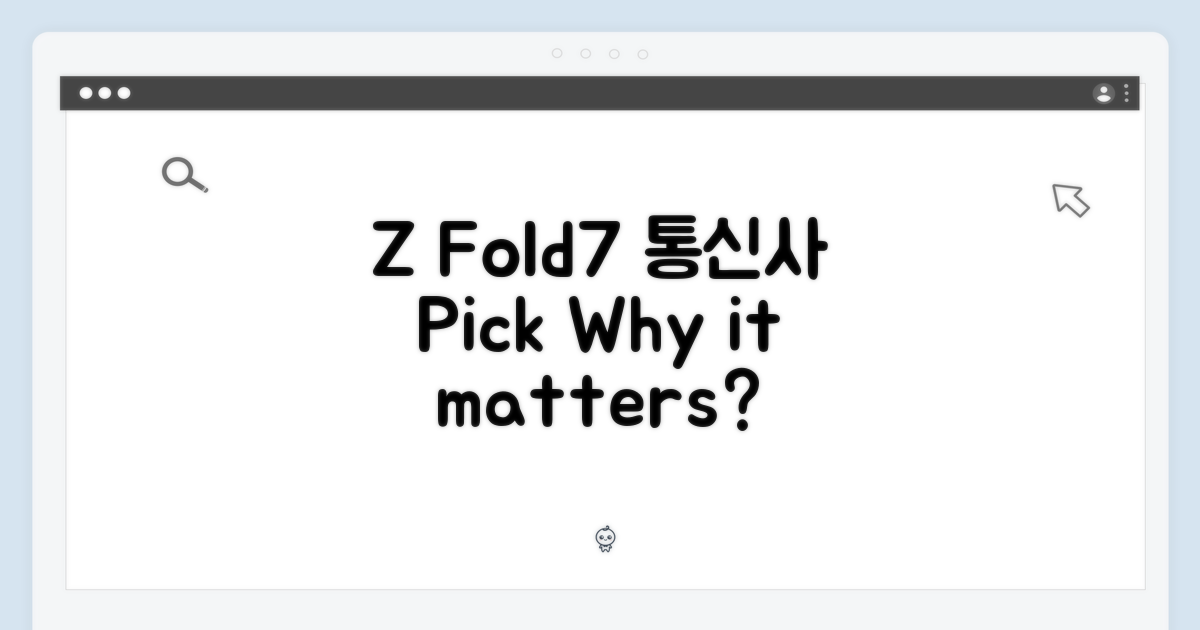 Z Fold7, 통신사 선택의 중요성?