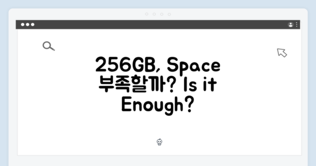 256GB 저장공간, 부족하지는 않을까?