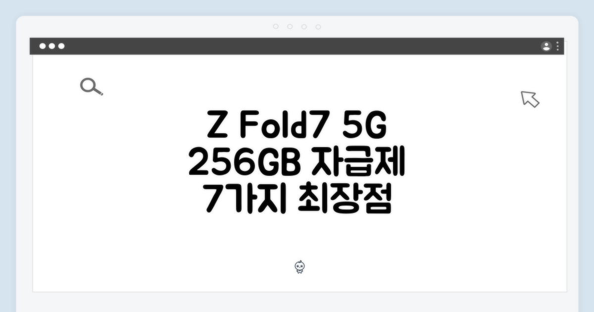 갤럭시 Z 폴드7 5G 256GB [자급제] 7가지 장점