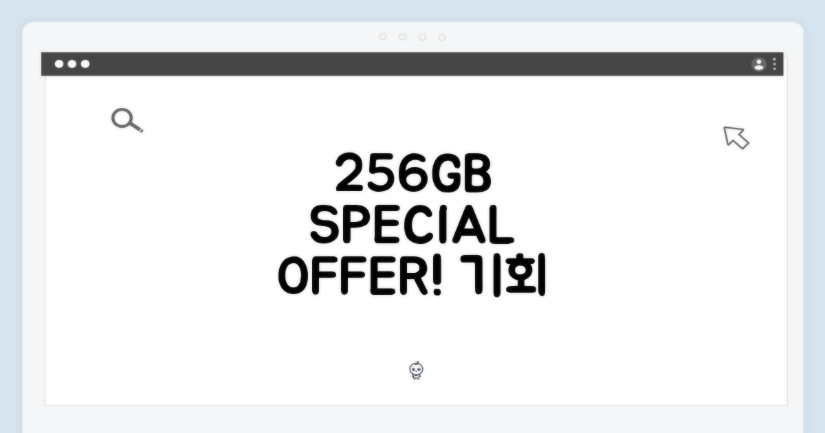 256GB 모델, 특별한 기회를 잡으세요!