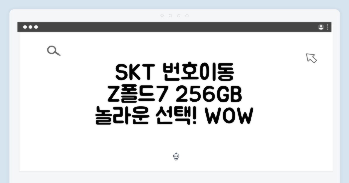 SKT 번호이동, 갤럭시Z폴드7 256GB 놀라운 선택!