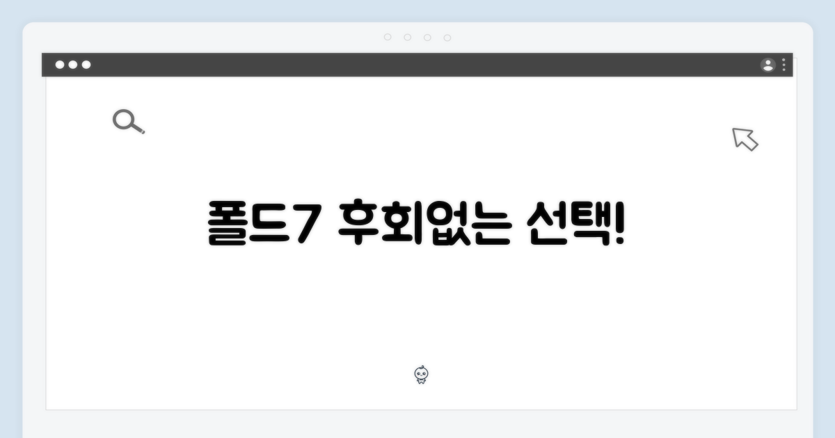 폴드7, 당신의 선택을 후회 없을 거예요!