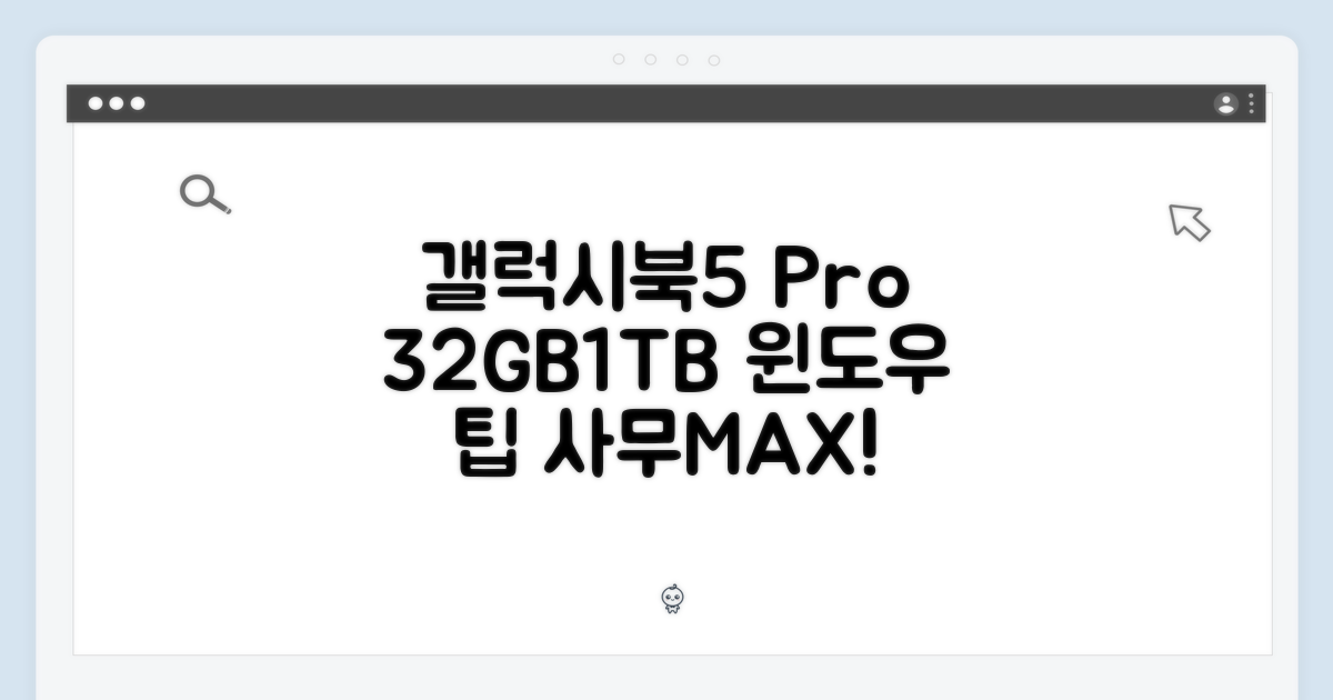 갤럭시북5 프로: 32GB/1TB, 윈도우 사무 최적 5가지 팁