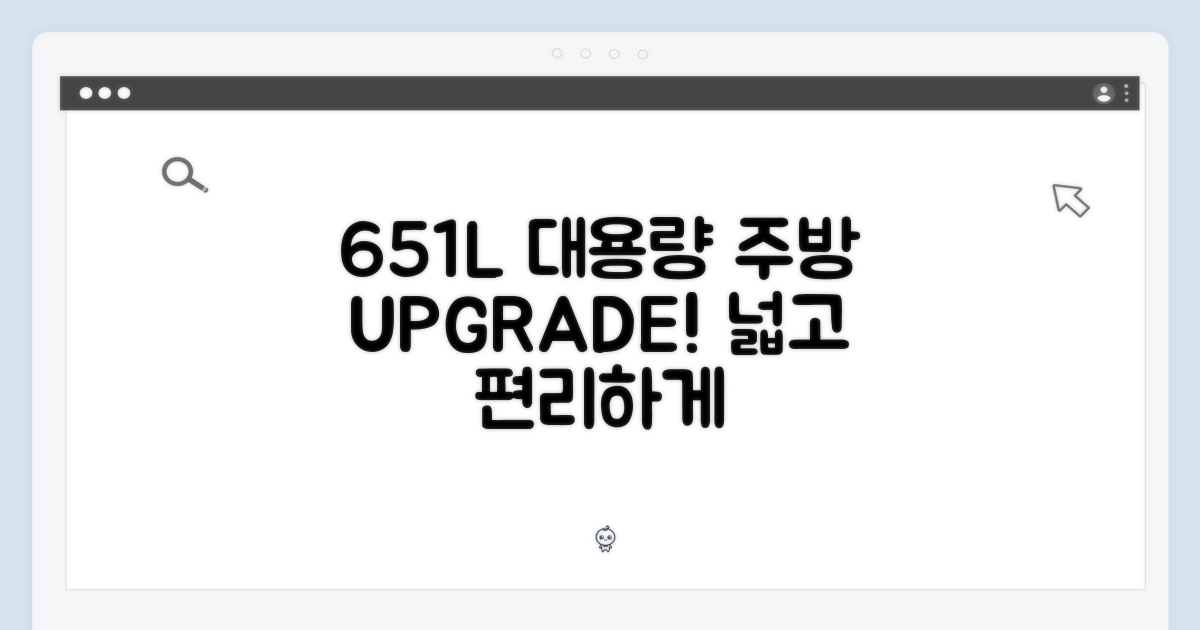 651L 용량, 당신의 주방을 넓혀봐요!
