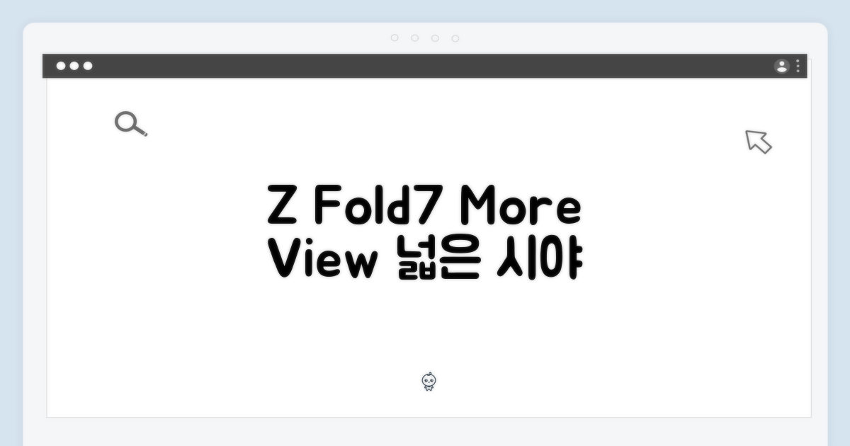 Z Fold7, 더 넓은 시야
