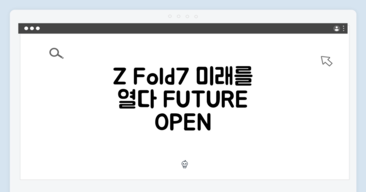 Z Fold7, 미래를 열다