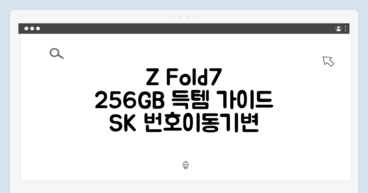 갤럭시 Z 폴드7 256GB SK 번호이동/기변 완벽 가이드