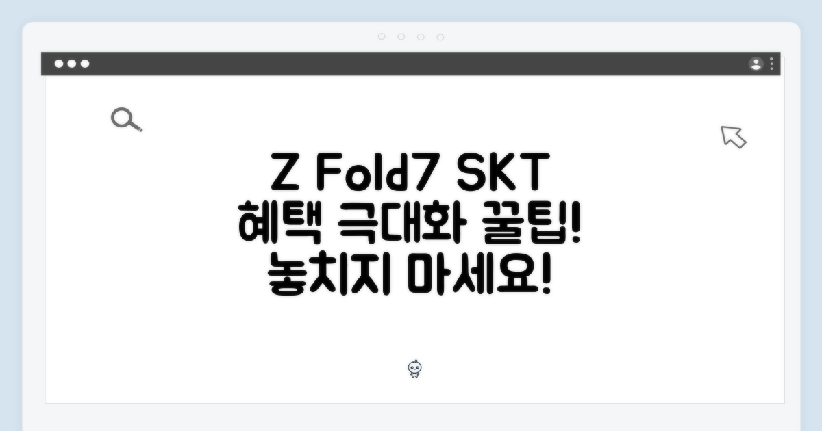SKT 혜택, Z 폴드7 구매 시 극대화!