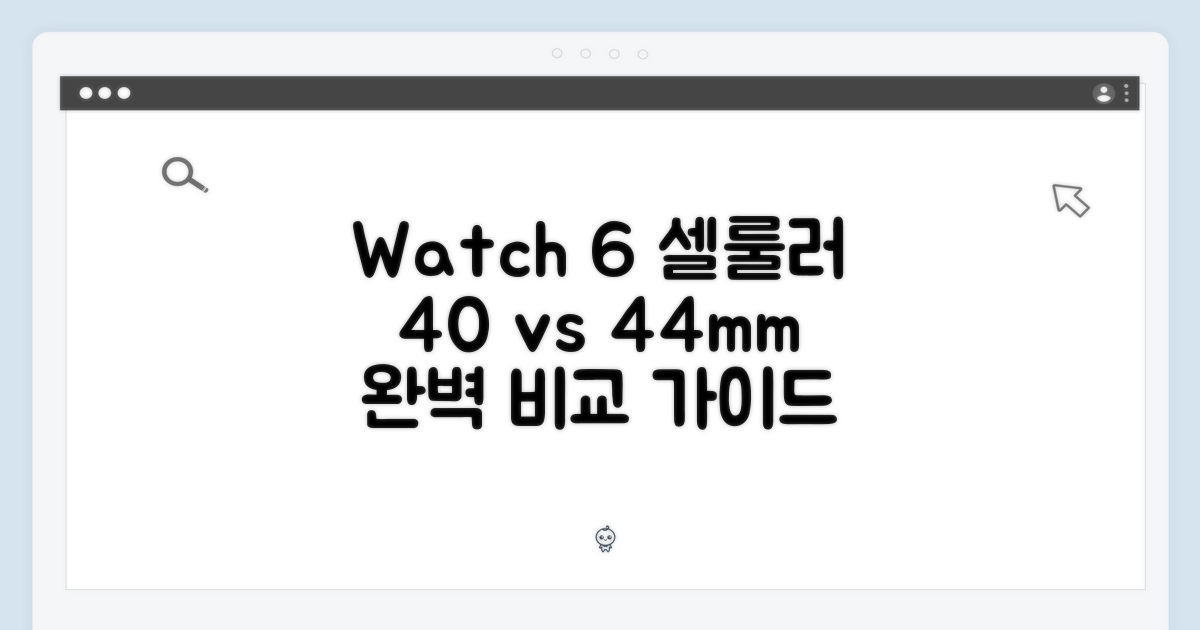 애플워치 6 셀룰러 완벽 가이드: 40mm/44mm 비교