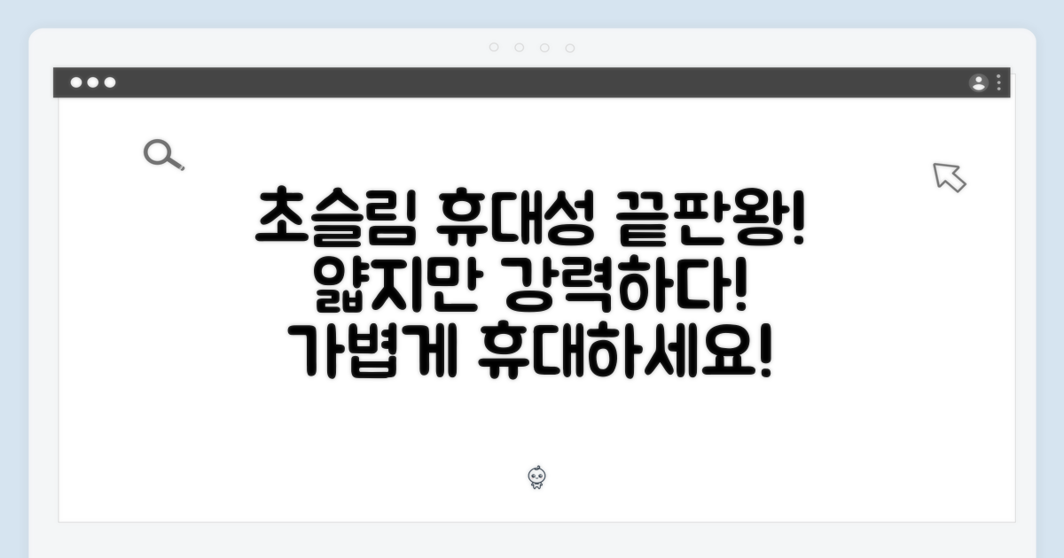 초슬림 디자인, 휴대성을 극대화