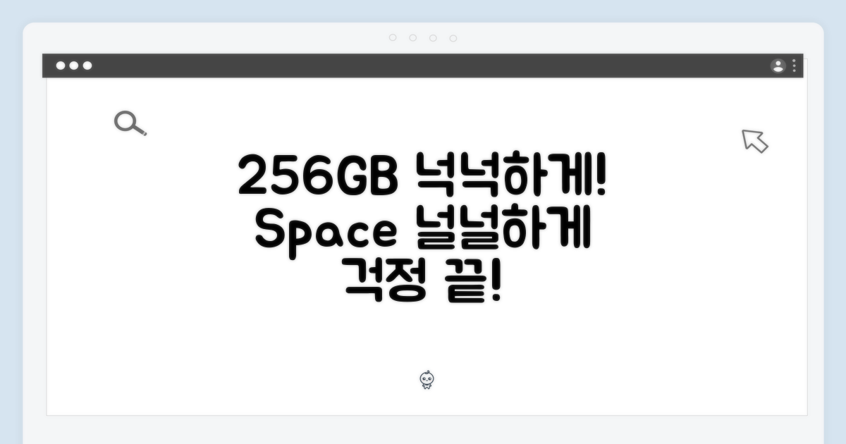 넉넉한 256GB 공간