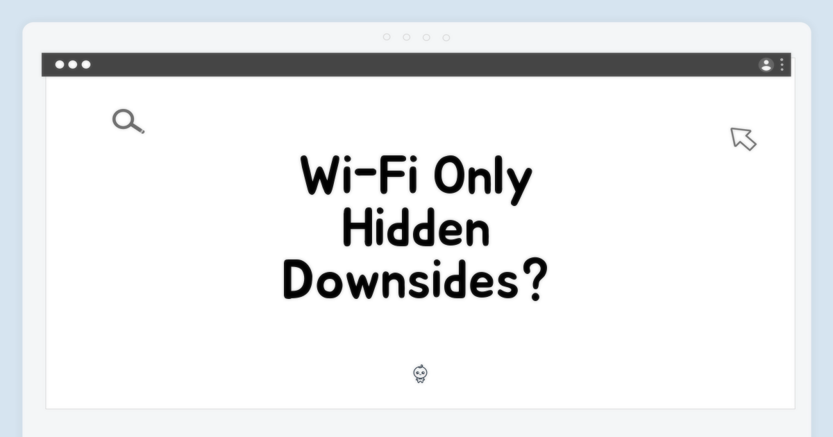 WIFI 전용, 단점은 없을까?