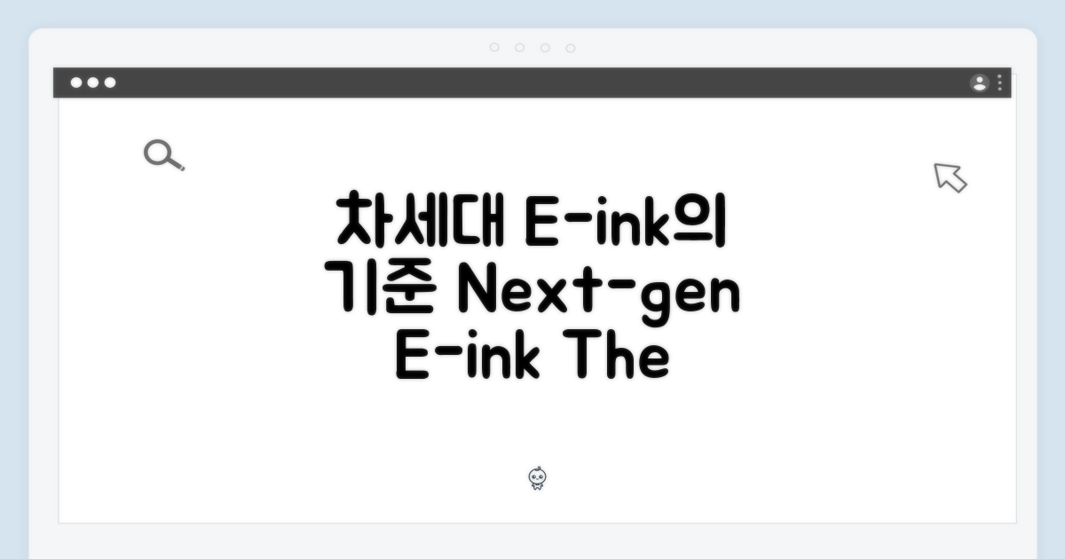 차세대 e-ink 리더의 기준
