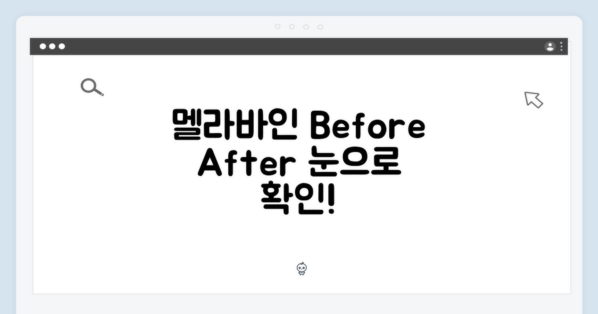 멜라바인 섭취 전후