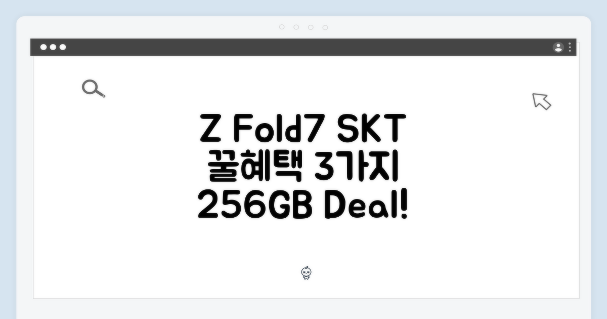 SKT 번호이동 갤럭시 Z Fold7 256GB 혜택 3가지