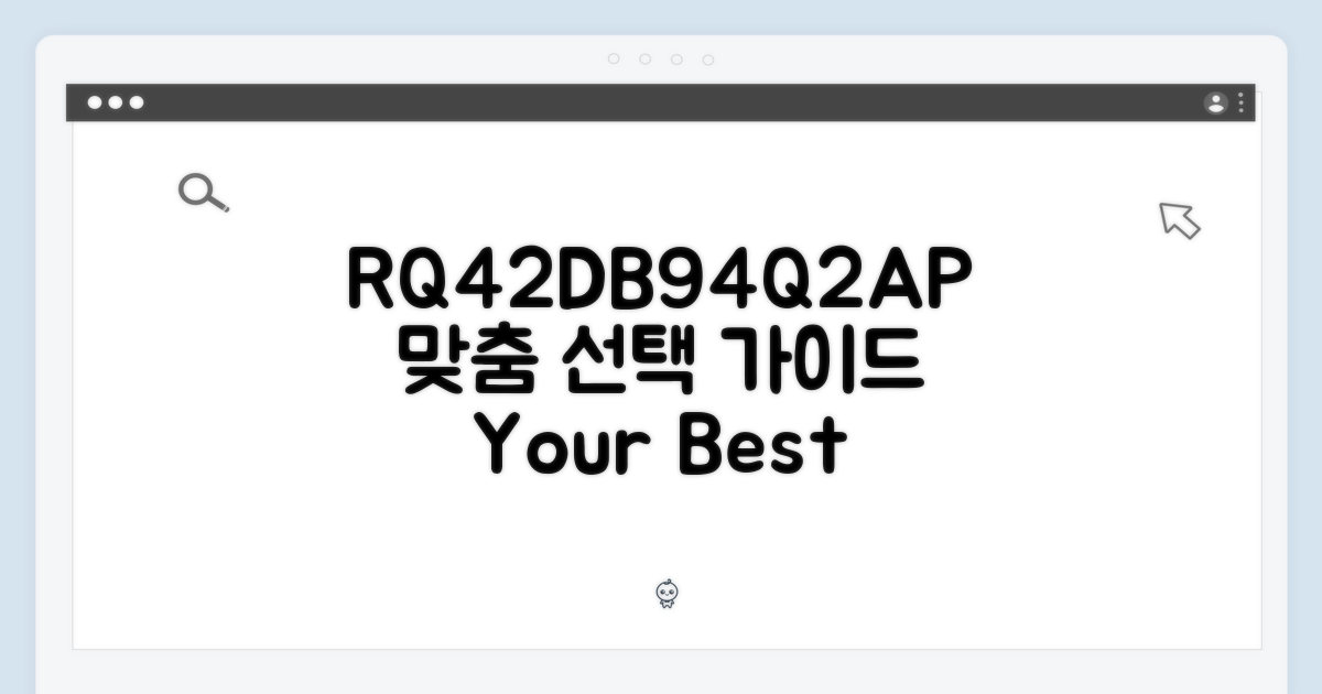 RQ42DB94Q2AP, 맞춤형 선택 가이드