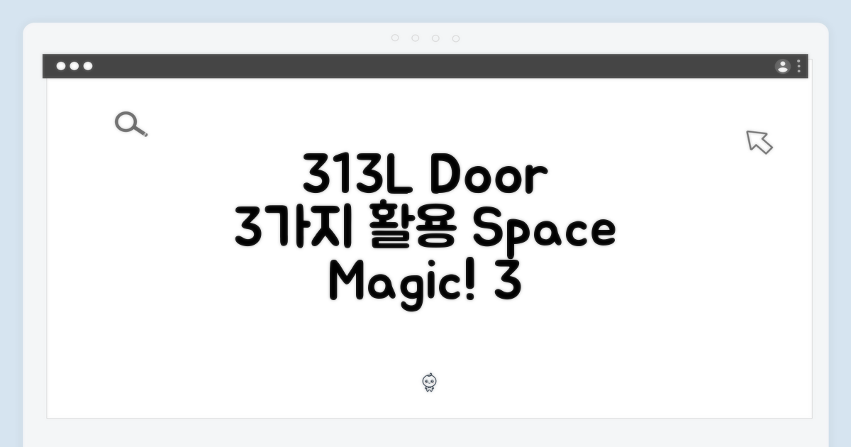 313L, 3가지 도어 활용