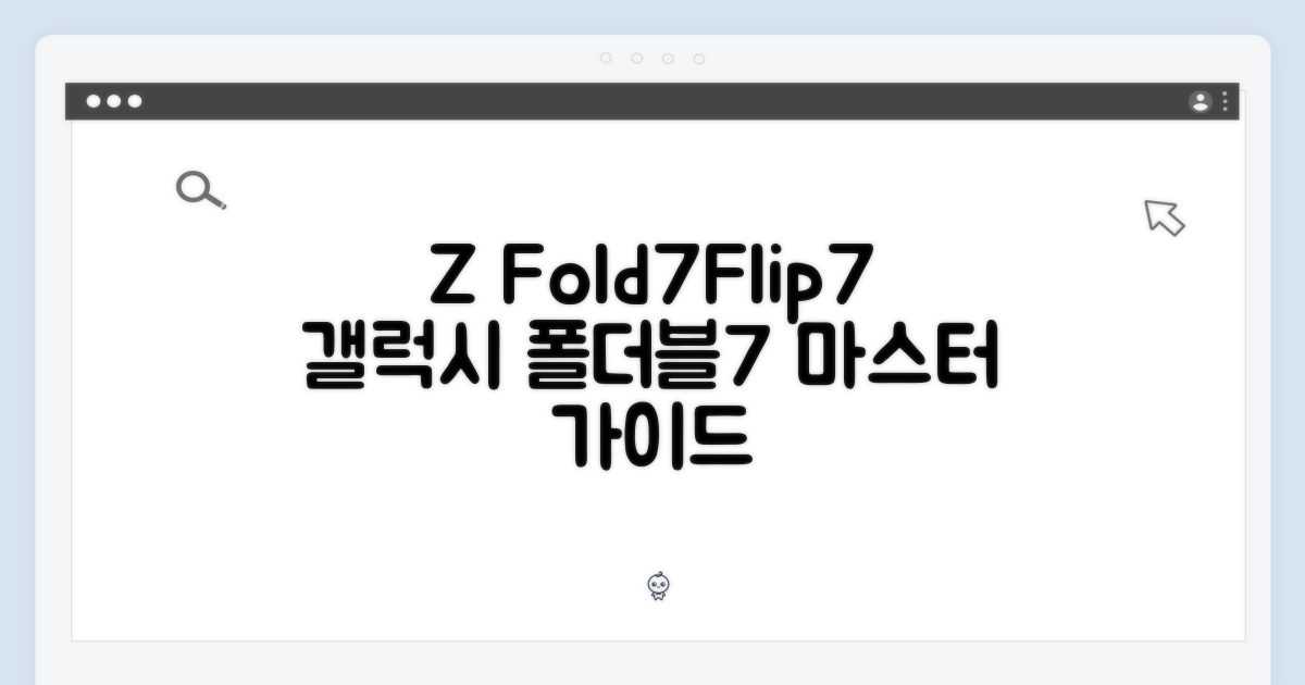 갤럭시 폴더블7, Z Fold7/Flip7 마스터 가이드