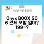 오닉스 BOOX GO 6, 관세 포함 얼마일까?