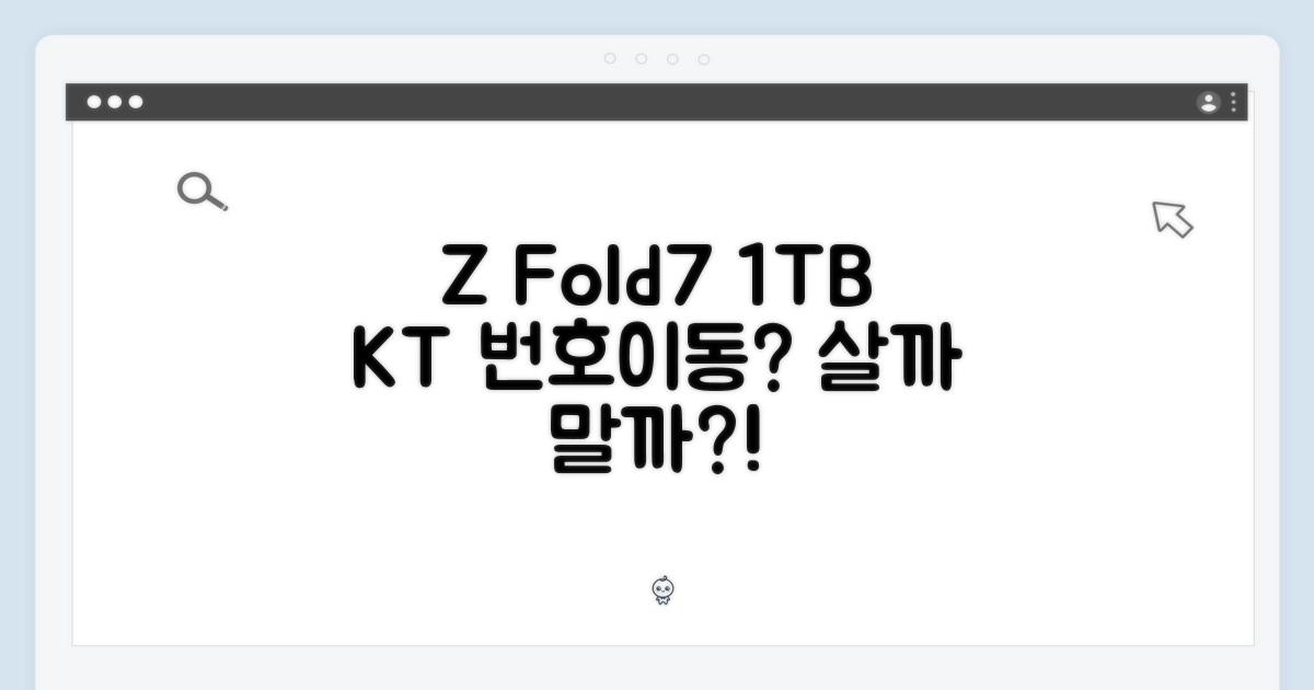 KT 번호이동 갤럭시 Z Fold7 1TB, 살까 말까?