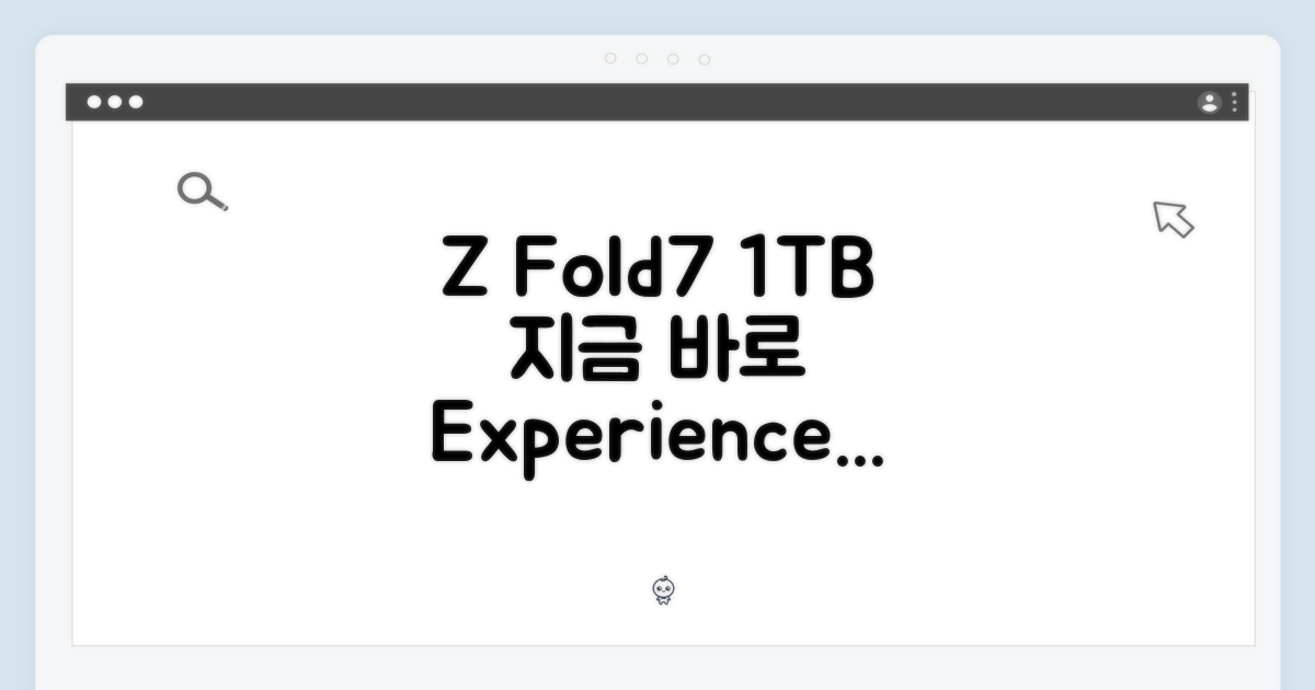 지금 바로 Z Fold7 1TB 경험하세요