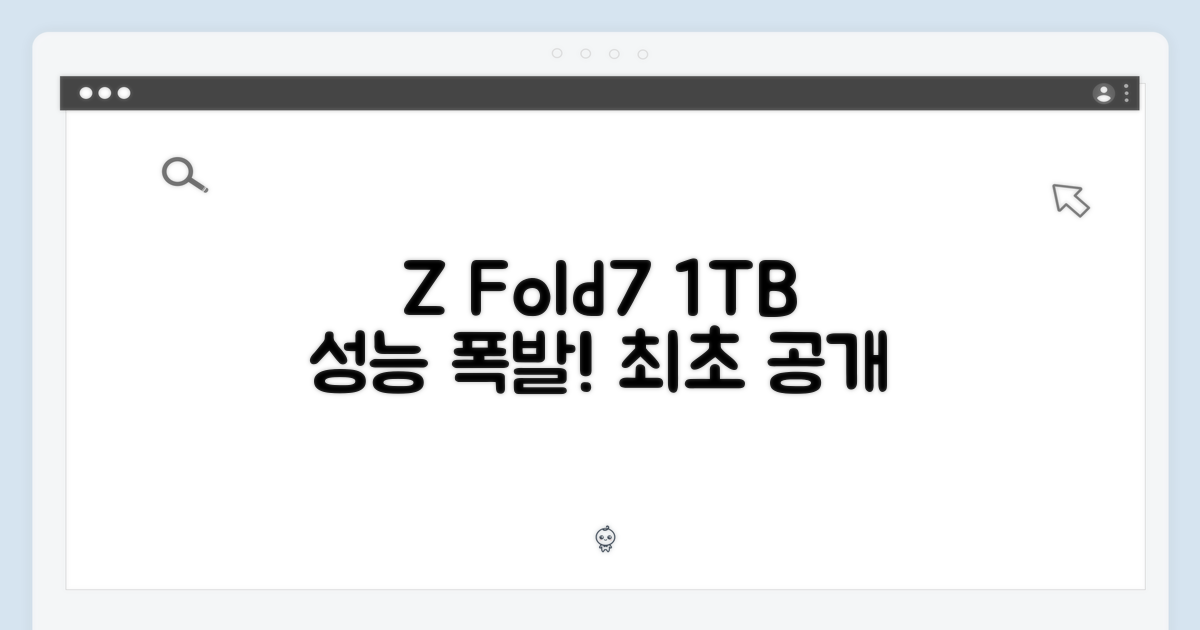 Z Fold7 1TB, 성능 먼저 확인해요