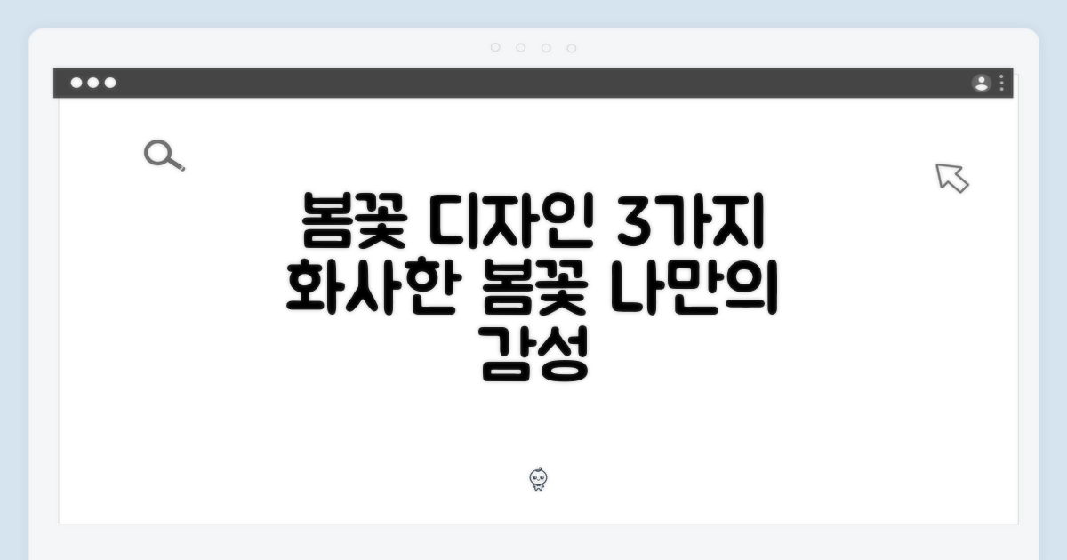 3가지 봄꽃 테마 디자인