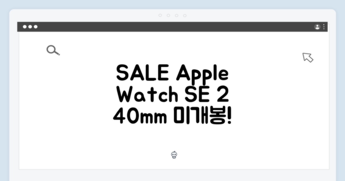 3일] 애플워치SE 2세대 40mm 미개봉 새상품!