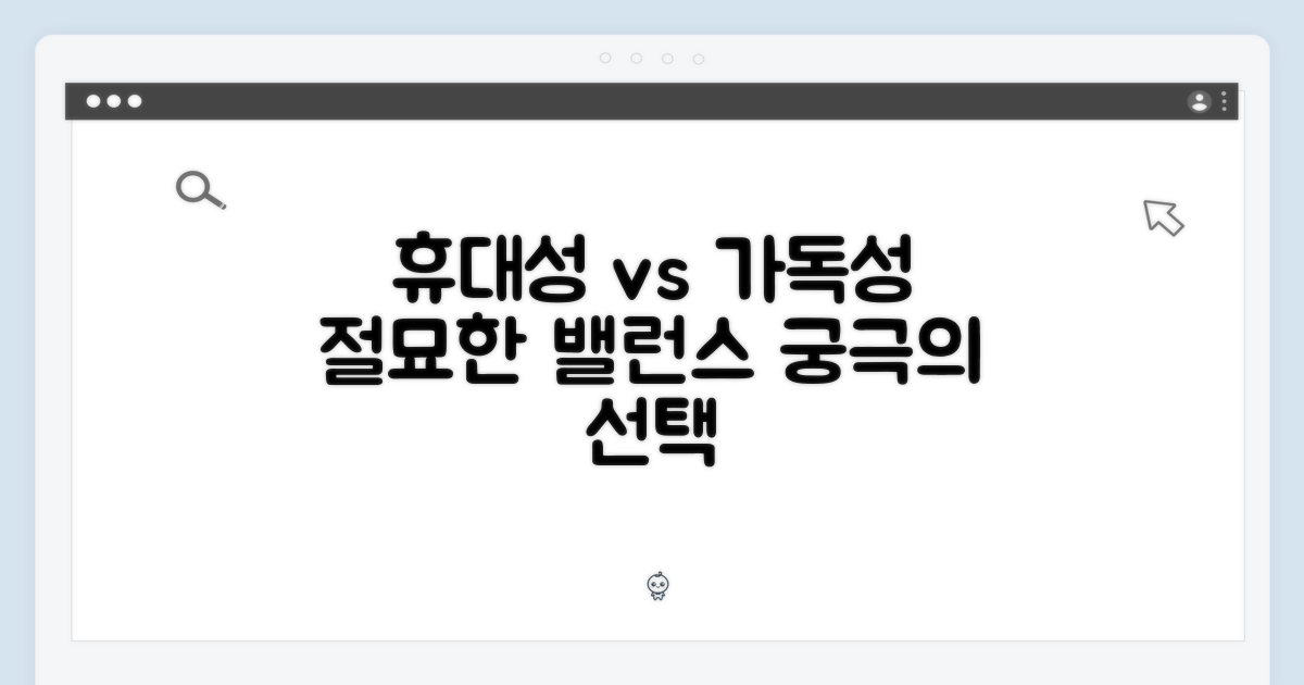 휴대성 vs 가독성, 절묘한 조화
