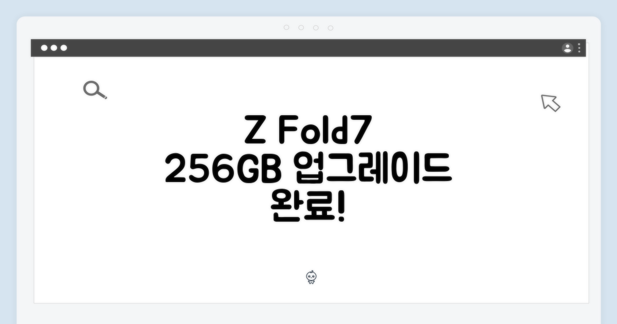 Z Fold7 256GB, 성공적인 변경 마무리!